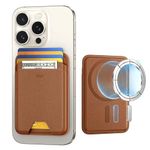 ESR for MagSafe Wallet, 5-Card Holder, iPhone Wallet with 3,200 g Magnetic Strength, Vegan Leather, Magnetic Card Case for iPhone, for iPhone SE4/16/15/14/13/12 Series, Not for 13 Mini, Brown