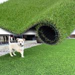 · Petgrow · 0.8inch Realistic Synthetic Artificial Grass Turf 4FTX7FT(28 Square FT),Thick Faux Grass Indoor Outdoor Landscape Lawn Pet Dog Turf Carpet for Garden Backyard Balcony