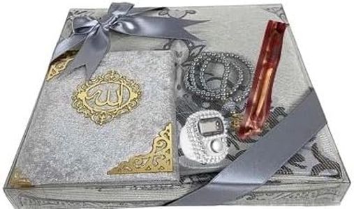 Imani Aksa Tappeto Preghiera Islamico-Regalo Musulmana con Perline e Prenota Surah- Sajadah- Seccade- Janamaz- Prayer Rug- Pregazione- Islamici- Eid