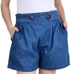 Tara Lifestyle Solid Denim High Waist Shorts-Women Hot Pant (XL, Dark Blue)