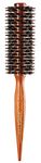 ROZIA Pro Chestnut Wooden Round Brush for Sleek and Voluminous Hair, for blow drying long curly frizzy hair to smooth straight result with volume for Woman, Men, Girls and Kids (R-DY-943)(Brown)