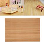 Miniature Flooring, Firm and Sturdy Solid Wood Dollhouse Floorboard with Glue on The Back for Children for 1:12 Doll House