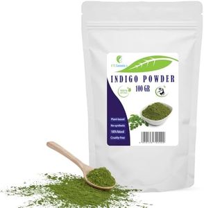 Indigo Powder - 100 gr - Tinte capilar a base de hierbas obtenido de las hojas de la planta índigo. Da color negro, negro o negro azulado.