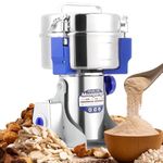 Moongiantgo 1500g/3.3lb Electric Grain Grinder 50-300 Mesh Herb Spice Mill, Stainless Steel & 3000W 36000rpm Commercial Motor, with Protection of Overload & Open-Cover-Stop (1500g Swing Type)