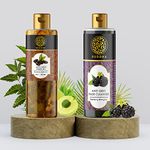 Buddha Natural Hair Oil and Shampoo for Greying Control - Oil Shampoo Combo for Revitalizing Grey Hair - Grey Hair Care Combo