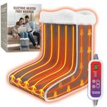 Mefine Electric Foot Warmer, Quick Heating Foot Warmer, Adult Electric with 6 Temperature Levels, 4 Timers, Heating Shoes, Foot Warmer with Automatic Shut-Off, Electric Foot Heater for Home, Office