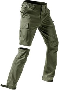 Moosehill Men's-Hiking-Pants Convertible Water-Resistant Quick-Dry Lightweight Breathable Zip-Off for Hunting, Fishing, Travel, Outdoor, Safari, Camping with 5 Deep Pockets (Sage, 46W*32L)