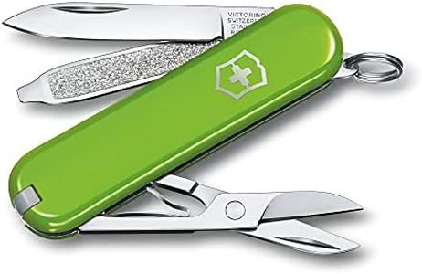 Victorinox Classic SD Swiss Army Knife, Small, Multi Tool, 7 Functions, Scissors, Nail File, Green