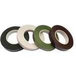 Pack of 4 different coloured stem tape (Light Green, Dark Green, Brown & White) florist stem tape for Corsages, Button Holes, Flower arrangements and Sugar craft