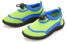 Wet Shoes Kids Size Aqua Beach Surf Water Swim for Boys & Girls (Green & Blue, Numeric_13)