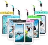 ProCase 6 Pack Waterproof Phone Pouch Waterproof Phone Case for iPhone 15 14 13 12 11 Pro Max XS X, Cell Phone Pouch Holder with Lanyard for Galaxy S23 S22 S21 Pixel Up to 7.0" -Mixed