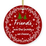 Friend Christmas Tree Ornament, 3" Xmas Tree Ornament Retro Christmas Ornaments Friendship Ornaments for Women Xmas Tree Decorations