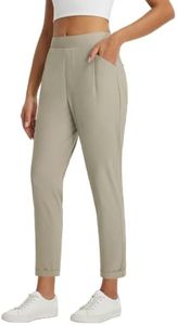 baleaf Womens Travel Pants Petite Stretchy Work Pants Business Casual Slacks Golf Pants Dressy with Pockets Twill M