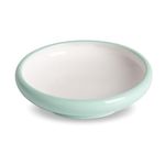 ComSaf Ceramic Cat Bowl, Non-spill Cat Food Bowl, Cat Feeding Bowl, Water Bowl, Whisker Fatigue Free shallow cat bowl，Wide Cat Dish, Ceramic Bowl for Kitten 300ML, Pack of 1, Green