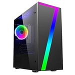 OCHW Seven RGB Ultra Fast Home Office Gaming PC Desktop Computer AMD Ryzen 5 5600G 4.4Ghz 12 Threads ATI Radeon HD Graphics USB 3.0 960GB SSD 32GB DDR4 Wifi Windows 11 Pro