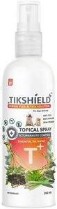 Tikshield Natural Flea and Tick Spray for Dogs and Cats - Safe and Effective Parasite Control with Natural Essential Oils - Gentle and Non-Toxic Formula for Puppies and Kittens (200 ml)