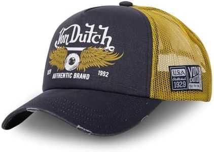 Von Dutch Casquette Homme & Femme Crew, Casquette Trucker Ajustable avec Snapback