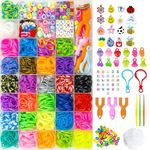BIZEE 2700+ Loom Bands, for Boys and Girls 32 Dazzling Colors, Loom Bands Starter Kit for Refill Making Craft Kits, DIY Bracelet Making Kit with Accessories and Storage Box