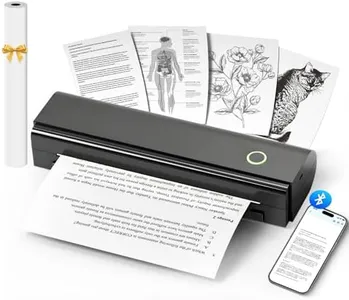 NDYIN Portable Printers Wireless for Travel, N80 Wireless Thermal Printer Bluetooth Inkless Printer Support 8.5" X 11" US Letter & A4, Compatible with iOS, Android, Laptop