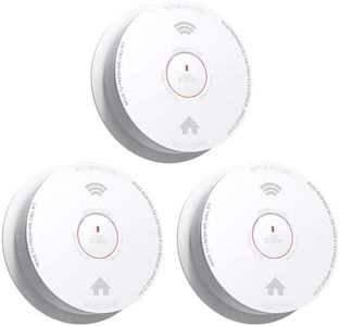 Siterlink Smoke Detectors 10 Year Sealed Battery Operated 3 Pack | Smoke Alarm with Voice Alert,Photoelectric Sensor Fire Alarms Smoke Detectors with LED Lights for Home, GS886-H04