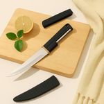Machado Japanese Style Stainless Steel Boning & Cleaver with Peeler and Sheath | Ultra-Sharp Multi-Purpose Carving, BBQ, Fishing & Camping | Gifting & Kitchen Use | Chef Utility Knife