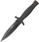 Smith & Wesson SWHRT9B 9in High Carbon S.S. Fixed Blade Knife with 4.7in Dual Edge Blade and TPE Handle for Outdoor, Tactical, Survival,EDC, Multi