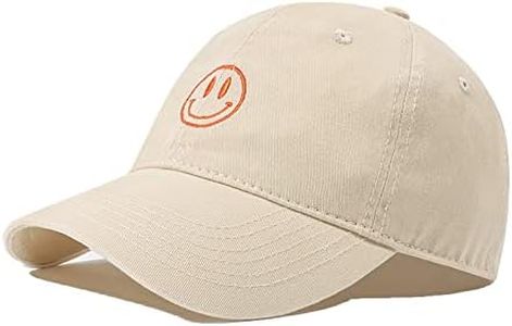 Cioatin Women Cute Basic Solid Baseball Cap Vintage Distress Cotton Low Profile Dad Hat Adjustable Sports Hat Outdoor, Beige, One Size