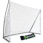 QUICKPLAY Kickster Academy Soccer Goal 10 x 6.5/3 x 2M – Ultra Portable Soccer Goal includes Soccer Net and Carry Bag [Single Goal]