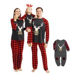 Borlai Dad Mom Baby Family Christmas Pajamas Elk Cotton Xmas Nightwear Pjs Set, Baby, 0-6 Months