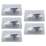 MEETOOT 5pcs Disposable Medical Valve 2-Way Stopcocks with Luer Connections Male Lock for School Projects, Hobbies DIY Experimental Research Projects