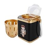 KOSTOO Electric Makeup Brush Cleaner Spinner Machine - Electronic Mini Washing Machine Shape Automatic Makeup Brush Cleaner Dries Deep Cleaning Mini Toy (Gold)