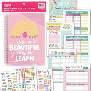 Pink Undated Teacher Planner 2024-2025 - Homeschool Planner, Teacher Lesson Planner 2024-2025, Teacher Lesson Plan Book, Lesson Planner Book for Teachers, Teacher Planner Undated, Teacher Plan Book