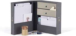 Savor | All-in-One Desk Organizer | Slate Gray – Keep Desk, Office, and Home Organized All-In-One Storage System for Important Files, Documents, Stationery, and Office Supplies