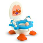 Bumtum Duck Potty Training Seat with Removable Bowl and A Lid Cover, Attractive Design & Color Toilet Seat(Blue), 1 Count