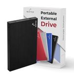 Storite 2.5” Ultra Slim Portable External Hard Drive USB 2.0 with 320GB Memory Expansion HDD Backup Storage, Fast Data Transfer, Hard Disk Compatible with MAC/PC/Laptop/Desktop/Chromebook (Black)