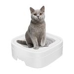 Cat Toilet Training Kit, Cat Toilet Training System, Flushable Potty Training Toilet Seat with Flushing Litter, Durable Toilet Trainer for Cat, Training Toilet Seat for Cats