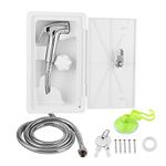 Exterior Shower Box, Exterior Shower Box Hot Cold Switch with 2 Keys Kit for Marine Boat Motorhome Caravan