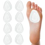 4 Pair Metatarsal Pads Women, Gel Self Adhesive Metatarsal Pads Mens, Firmly Adhered and Reusable Metatarsal Foot Pads, Easy to Clean and Quick Drying Ball of Foot Cushion for Pain Relief
