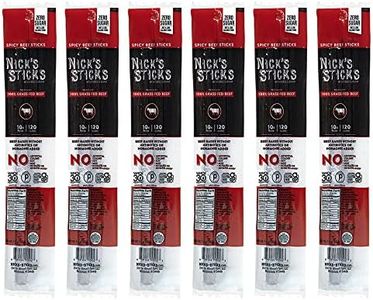 Nick's Sticks 100% Grass-Fed Spicy Beef Snack Sticks | Made in the USA | Gluten Free | Paleo, Keto, Whole30 Approved | No Soy, Antibiotics or Hormones (6 – 1.7oz. Packs of 2 Sticks)