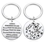 10 Pcs Hazado Always Remember You are Braver Than You Believe Butterfly Heart Keychain Inspirational Gifts, Silver