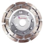 Malfah Diamond Grinding Wheels Cup Double Row Grinding Disc Brick Concrete Cut for Angle Grinder 5 Inch 125mm (Pack of 1)