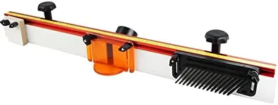 O'SKOOL 32 Inches Long Router Table Fence System with Feather Board, Bit Guard, Adjustable Stop and Dust Port