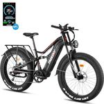 FREESKY Electric Bike for Adults 1800W, 48V 25Ah Battery Adult Electric Bicycles, up to 35MPH(56KMH) &105 Miles Long Range Ebike, 26" Fat Tire Full Suspension Mountain Beach E Bike for Adults