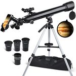 Telescope, 70mm Aperture 700mm AZ Mount Astronomical Refracting HD Telescope for Adults Beginners Kids, Telescope with Adjustable Tripod, Nylon Bag, Phone Adapter