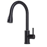 Oil Rubbed Bronze Kitchen Faucet with Pull Down Sprayer, DAYONE Brushed Bronze Sink Faucet for Kitchen Stainless Steel, ORB Single Handle Kitchen Sink Faucet for 1/3 Holes, 247ORB