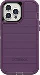 OtterBox iPhone 13 Pro Max & iPhone 12 Pro Max Defender Series Case - HAPPY PURPLE, rugged & durable, with port protection, includes holster clip kickstand