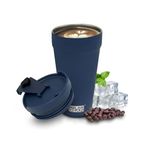 Polar Gear Coffee Cup Travel Mug, 470ml Large Travel Mug, Insulated Coffee Cup with Leakproof Screw Closure Lid, 304 Stainless Steel Double Walled Travel Coffee Mug, Reusable Coffee Cups (Indigo)