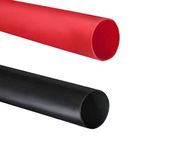 Dual Wall Heat Shrink Tubing 3:1 Ratio Heat Activated Adhesive Glue Lined Marine Shrink Tube Wire Sleeving Wrap Protector Black and Red, 2 Pack, 1.22M/4FT (Dia 15.4mm (5/8"))