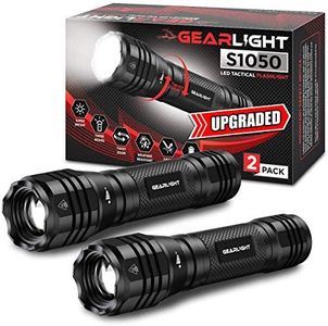 GearLight S1050 High Lumens LED Flashlight - 3 Modes, Zoomable, for Camping & Emergency