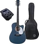 Stretton Payne Electro-Acoustic Dreadnought Cutaway Acoustic Guitar with an Active EQ Electric Pickup and Built in Chromatic Tuner - includes a Deluxe 5mm Padded Gig Bag - Indigo Blue